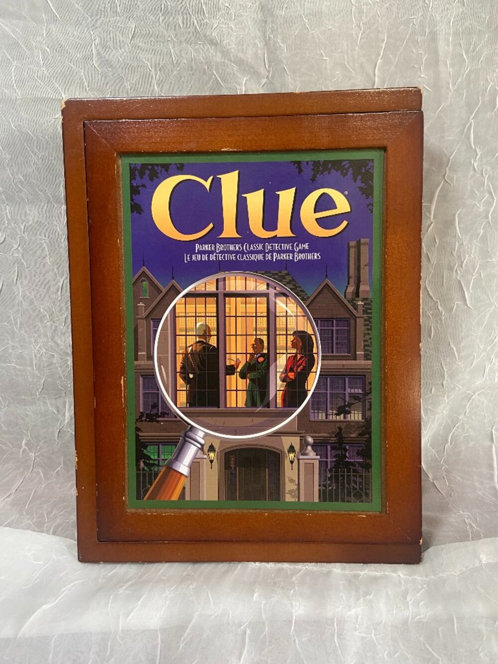 Clue Vintage Game Wood Bookshelf Edition Parker Brothers Board Game (Complete)